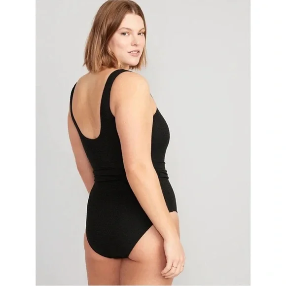 NWT Old Navy Belted Crochet One-Piece Swimsuit